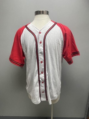 ESPN SportsCenter Shirt Mens XL Red White Baseball Jersey Style Champion Cotton