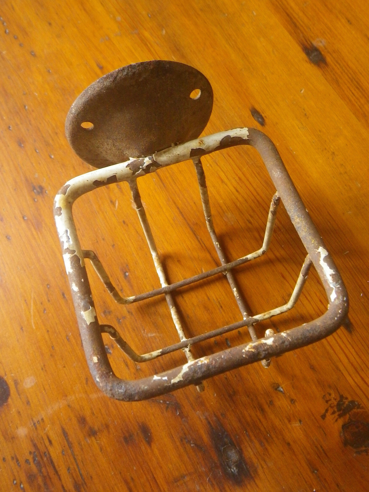 Antique Wall Mount Cup Holder Metal Original Paint