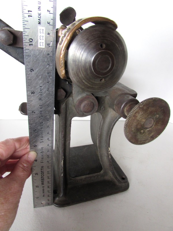 Vintage American Hand Crank Leather Cutter Trimmer Antique St. Louis