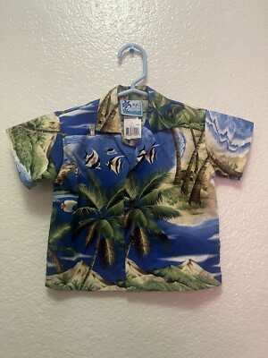 RJC BOYS 18 MONTHS TROPICAL FISH ISLAND SURF HAWAIIAN SHIRT