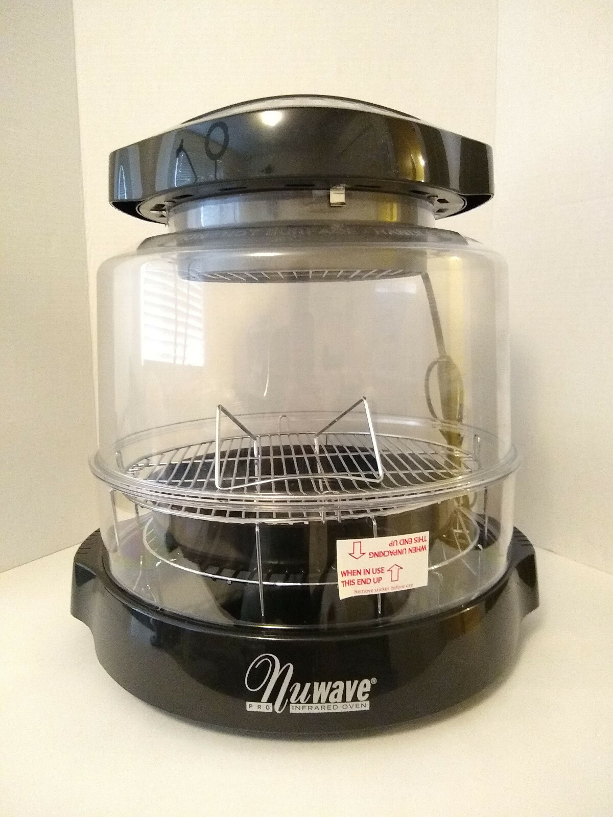 NuWave Pro Plus Infrared Oven Model 20356 W/Clear Riser Ring Air Fryer