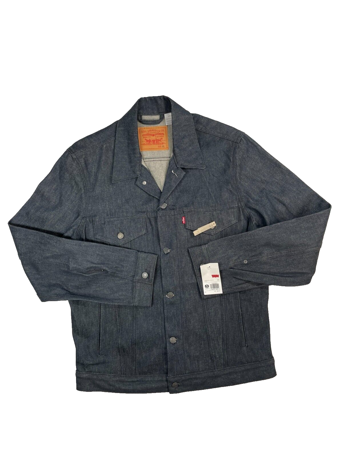 Levi's Mens XL Denim Trucker Denim Jacket Dark Wash NWT
