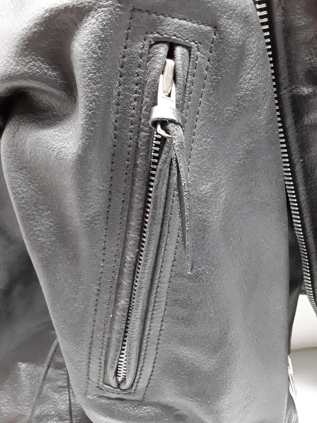 FMC Motorcycle Black Leather Jacket Men 