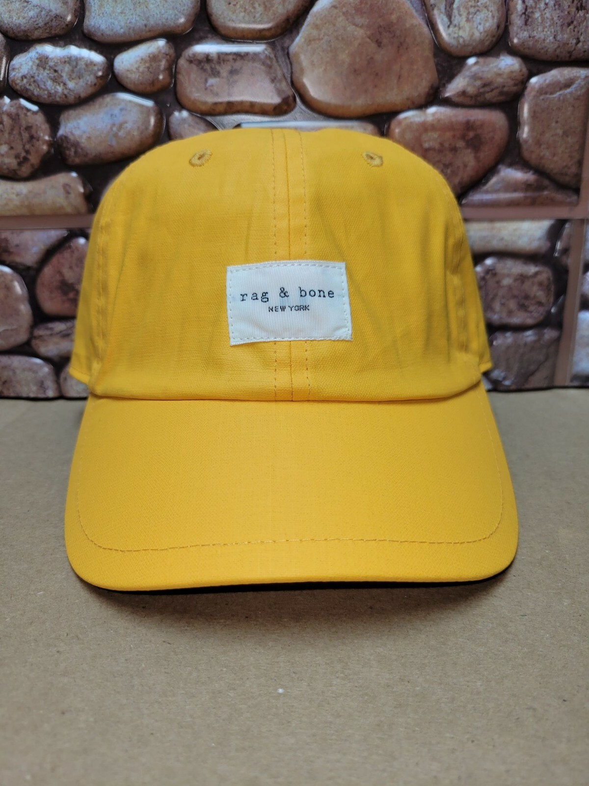 RAG AND BONE New York Saffron Addison Cotton Baseball Hat OS