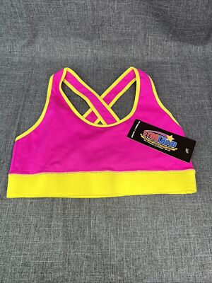 STR8Cheer High Intensity Supportive Sports Bra Racerback Small Zero Smash/Slip