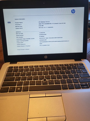 HP EliteBook 725 G3 12.5 HP EliteBook 725 G3 12.5