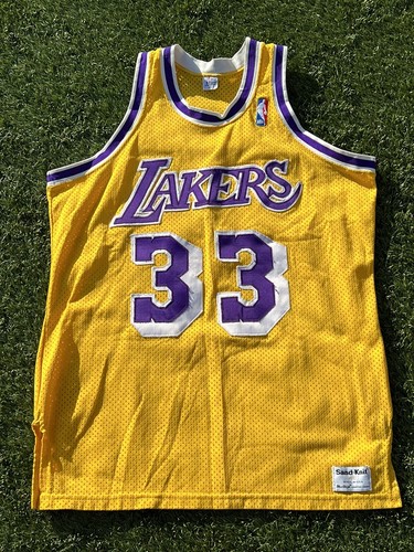 Vintage 80s-90s Sand Knit Kareem Abdul Jabbar Los Angeles Lakers Jersey 46  XL