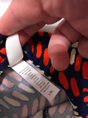 NWT Lularoe Kids Leggings Size L/XL Red & Blue Pattern