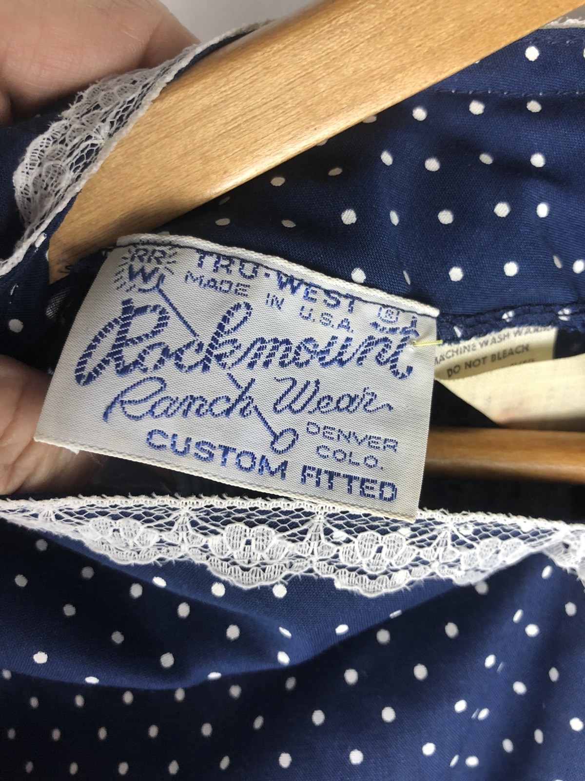 VINTAGE Rockmount Rockabilly Square Dance Dress sz SM ~~Ranch wear~DANCING DOTS