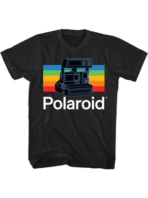 

HYBRID APPAREL Мужская черная футболка классического кроя, Черный, POLAROID