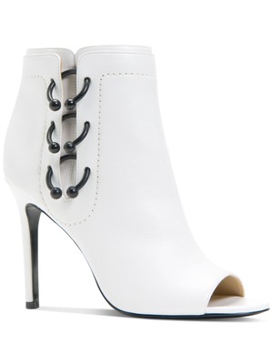 

KATY PERRY Женские белые туфли Unity Too Round Toe Stiletto Leather Shootie 7,5 м, Белый, KP1270