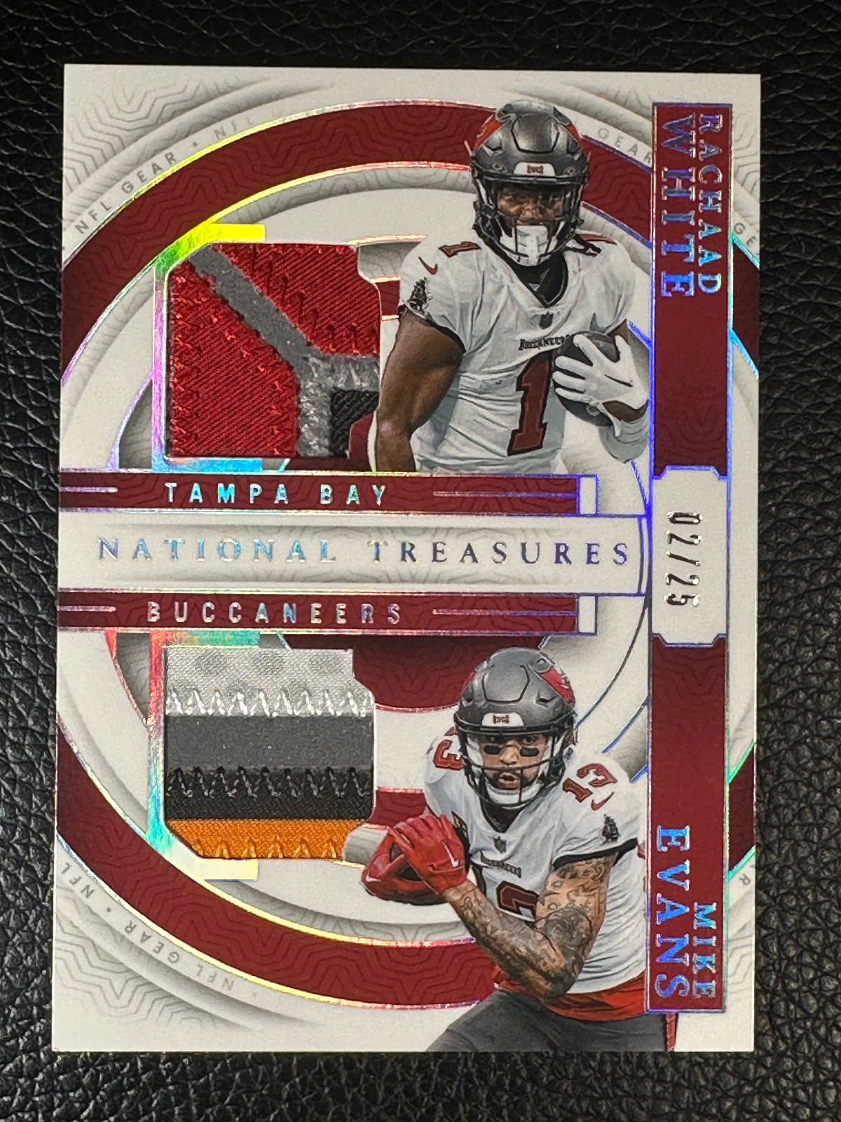 2023 National Treasures Rachaad White Mike Evans 2/25 Patch Jersey