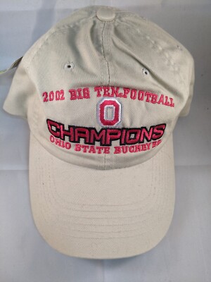 Ohio State Buckeyes 2002 NCAA Big TEN Championship Hat Cap Tan
