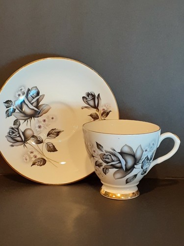 Black Rose. Royal Imperial Bone China Cup & Saucer. Everlasting