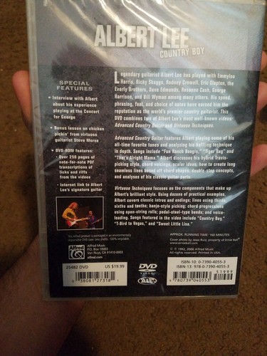 ALBERT LEE - COUNTRY BOY GUITAR LESSON sealed new DVD alfreds artist series LOOK
