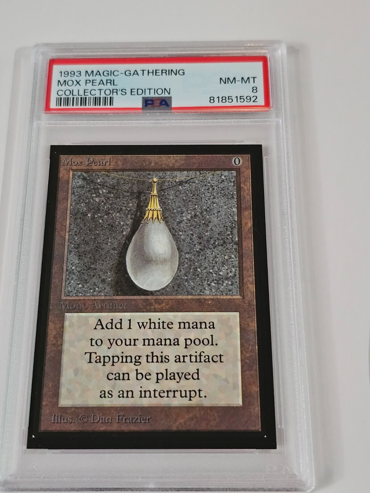 Mox Pearl Collectors Edition PSA 8 Mtg Magic the Gathering Mox Pearl Collectors Edition PSA 8 Mtg Magic the Gathering