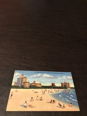 EDGEWATER BEACH HOTEL & APARTMENTS - CHICAGO - UNPOSTED POSTCARD