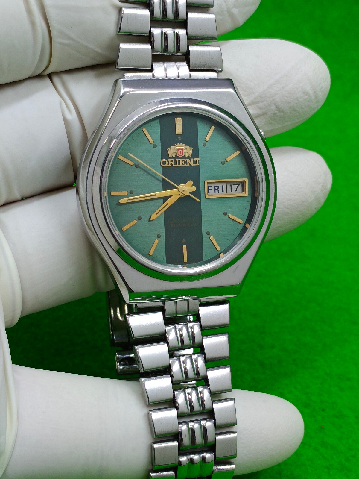 vintage ORIENT Crystal Watch 21 JEWELS Automatic Day / Date Indicator | eBay