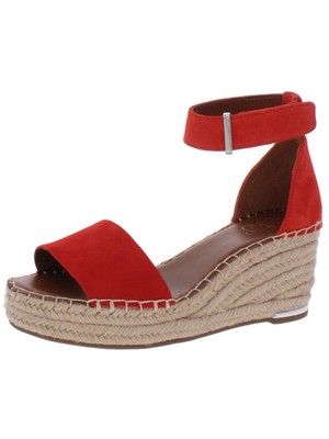 

FRANCO SARTO Женские красные кожаные эспадрильи на танкетке Ragon 1 дюйм, 10 м, Красный, G2113L9