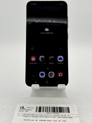 Samsung Galaxy S23 Duos 128GB S911U1 Unlocked - Phantom Black - Pristine