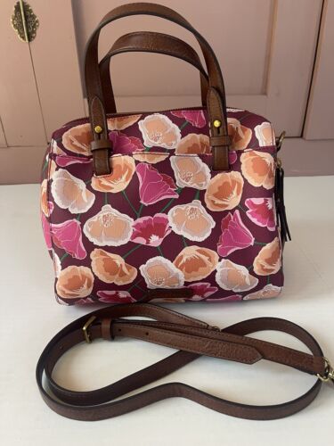 FOSSIL Rachel Satchel Pink Floral ZB7314664 Crossbody $138