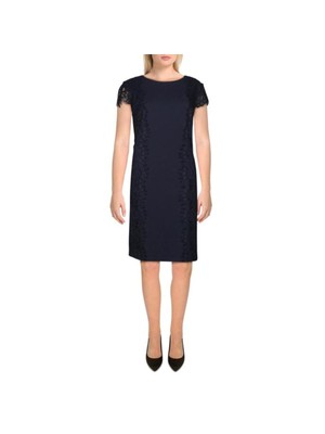 

RALPH LAUREN Женское темно-синее вечернее платье-футляр до колена Petites, Navy