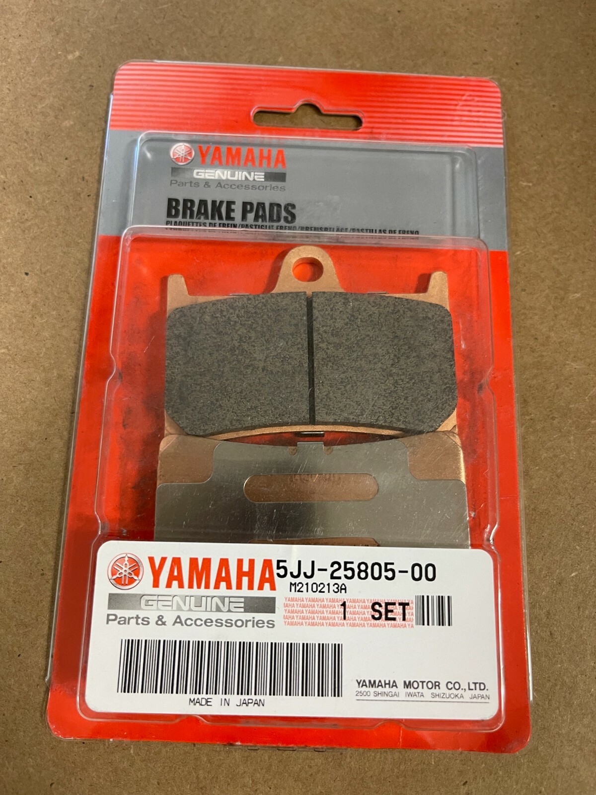 1999 - 2001 YAMAHA YZF-R1 YZFR1 YZF R1 OEM FRONT BRAKE PADS SET 5JJ-25805-00-00