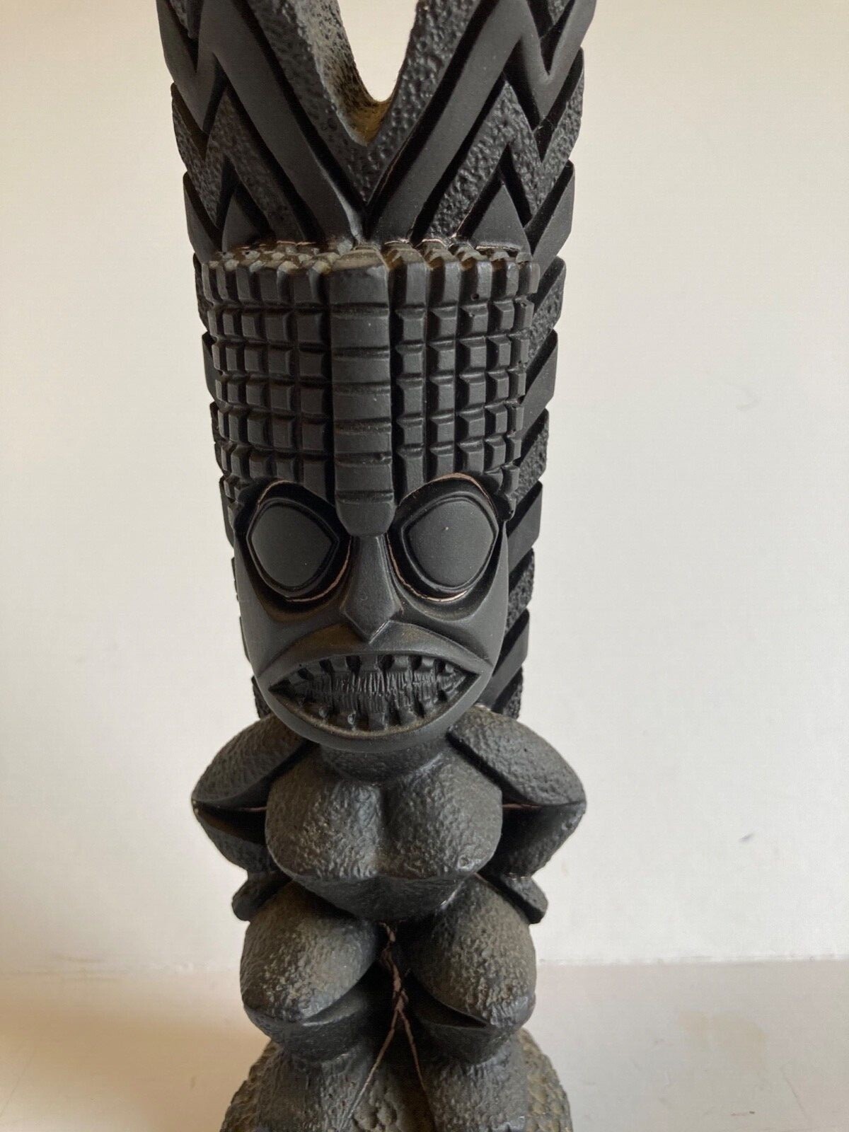 Coco Joe's Vintage Tiki God Kanaloa #291 Made In Hawaii Black Lava