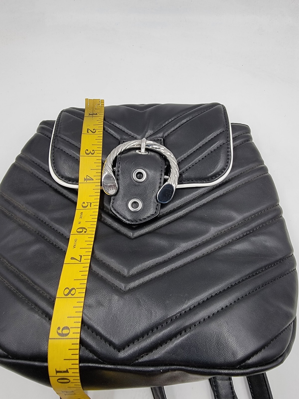 Circus by Sam Edelman Carmen Quilted Faux Leather Backpack Women's Black Solid - Picture 6 of 12