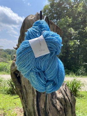 W119 Hand Spun Merino Wool Yarn bright sky blue