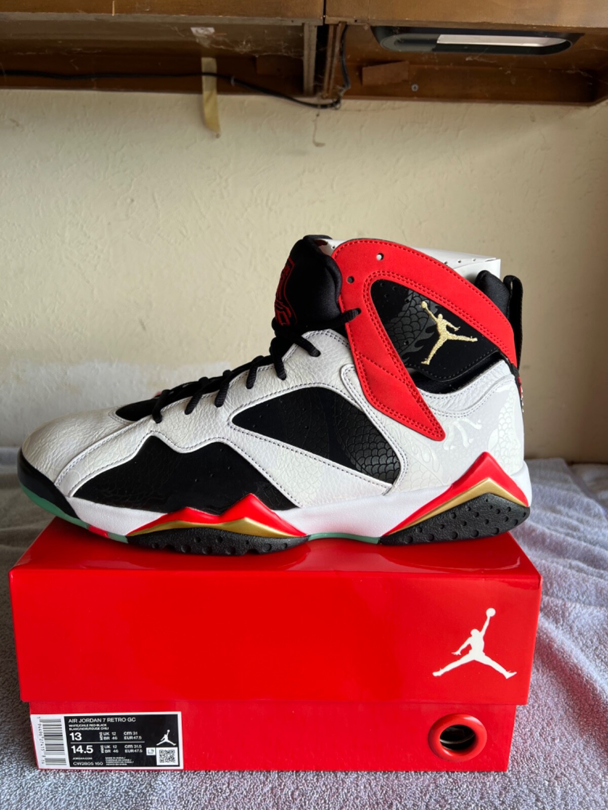 6666 WMNS- Air Jordan 7 Retro White Varsity Maize W Black Yellow