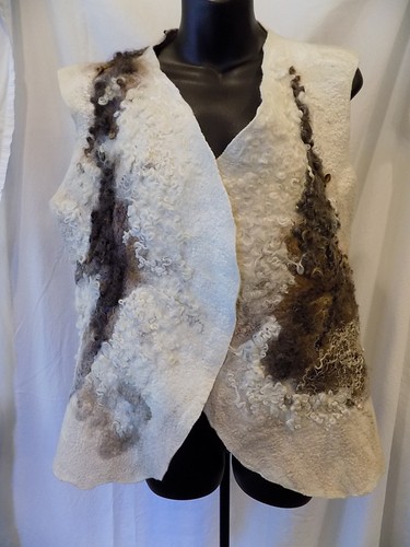 Handmade Open Front Llama Fur Vest, Wm Sz L (227) | eBay