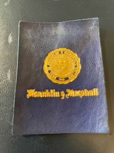  1912 L-20 College Seals Tobacco Leather - Franklin & Marshall College - EX
