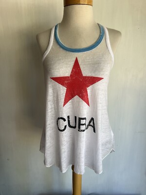 CUBA (2022) Official Women's CHASER Sheer Burnout Ringer Tank Top T-Shirt Sz XS