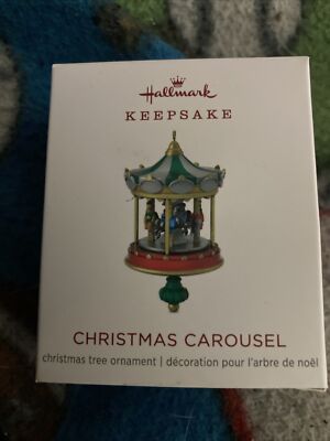 2018 Hallmark CHRISTMAS CAROUSEL #2 Mini Series Miniature Ornament Ken Crow NEW