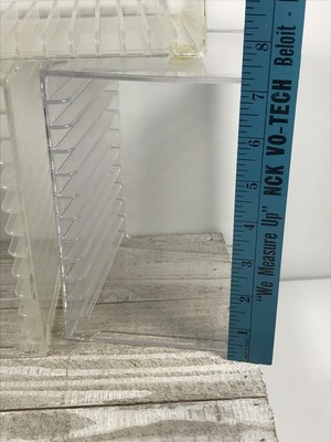Lot (x3) Vintage Stackable Acrylic CD Cases Holder