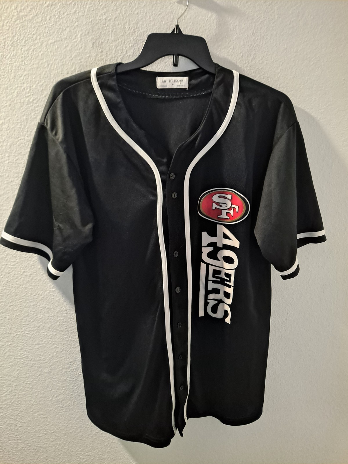 49ers Starter ユニフォーム Lサイズ 黒 Starter San Francisco 49ers BLACK Logo Short Sleeve T Shirt
