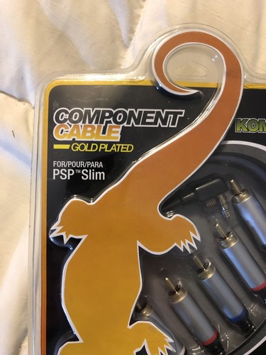 NEW KOMODO COMPONENT CABLE GOLD PLATED PSP PLAYSTATION PORTABLE SLIM A/V CORDS