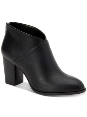 

СТИЛЬ И КОМПАНИЯ Женские черные ботильоны Monyaa с миндальным носком на блочном каблуке и застежкой-молнией, высота 8,5 м, Черный, 10003925300