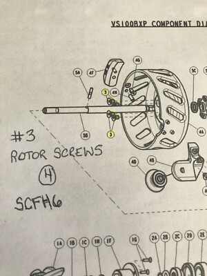 4 Van Staal Part# SCFH6 Rotor Screws #3 Fits VS100-150,VSX100-150,VSB100-150