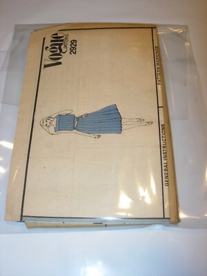 WOMENS UNCUT VOGUE 2929 SEWING PATTERN GIANNI VERSACE DESIGNER DRESS SIZE 10