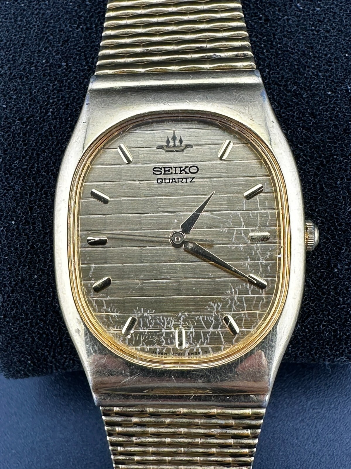 1991 Seiko Men's Gold Tone Quartz Dress Watch 28mm Unusual 1991 Seiko Men's Gold Tone Quartz Dress Watch 28mm Unusual