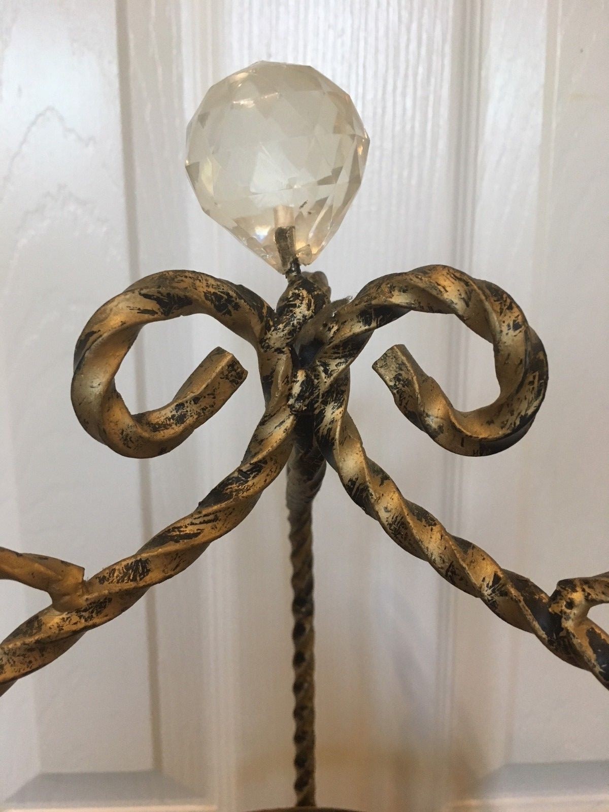 Wrought Iron Plate Stand - Gold & Black