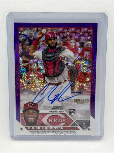 2023 Topps Chrome Baseball Chuckie Robinson Purple Speckle