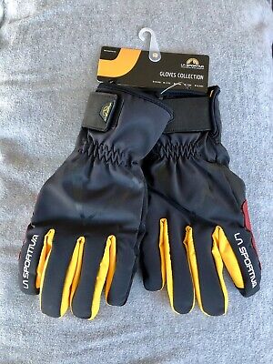 La Sportiva Skimo Gloves Evo: Alpha Polartec: Black/Yellow: Winter Gloves