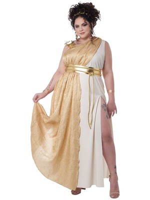 Golden Goddess Greek Roman Cleopatra Ancient Toga Adult Womens Costume Plus