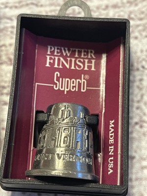 Mount Mt Vernon Souvenir Pewter Thimble Virginia VA George Washington NOB