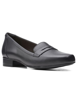 

CLARKS Женские темно-синие кожаные лоферы без шнуровки Penny Footbed Juliet Coast Almond, Navy, 26153190