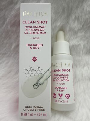 Pacifica Clean Shot Hyaluronic & Flowers 5% Solution + Rose 0.80 fl.oz / 23.6 ml