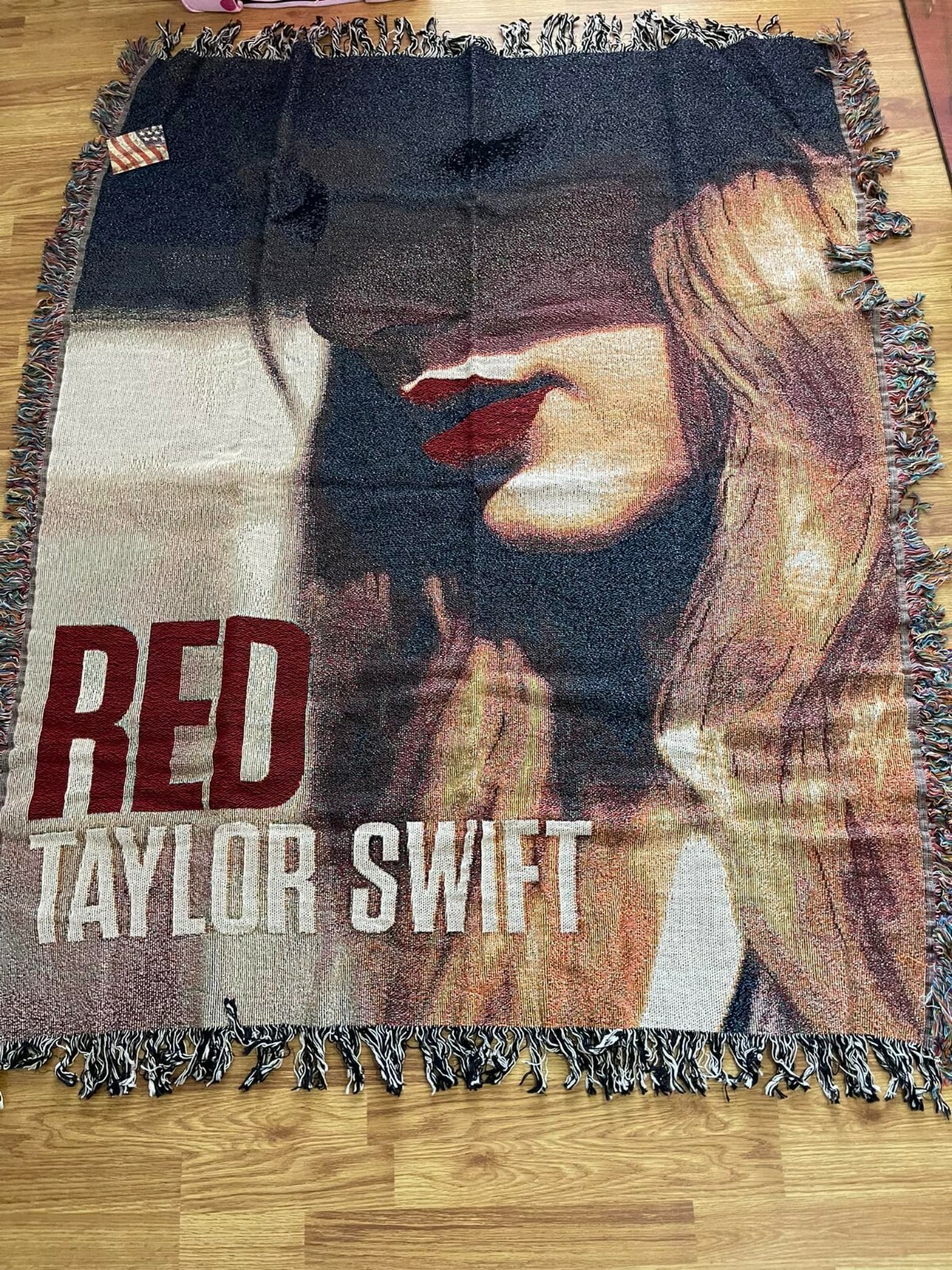 Taylor Swift Red Concert Tour Album Cover Tapestry Woven